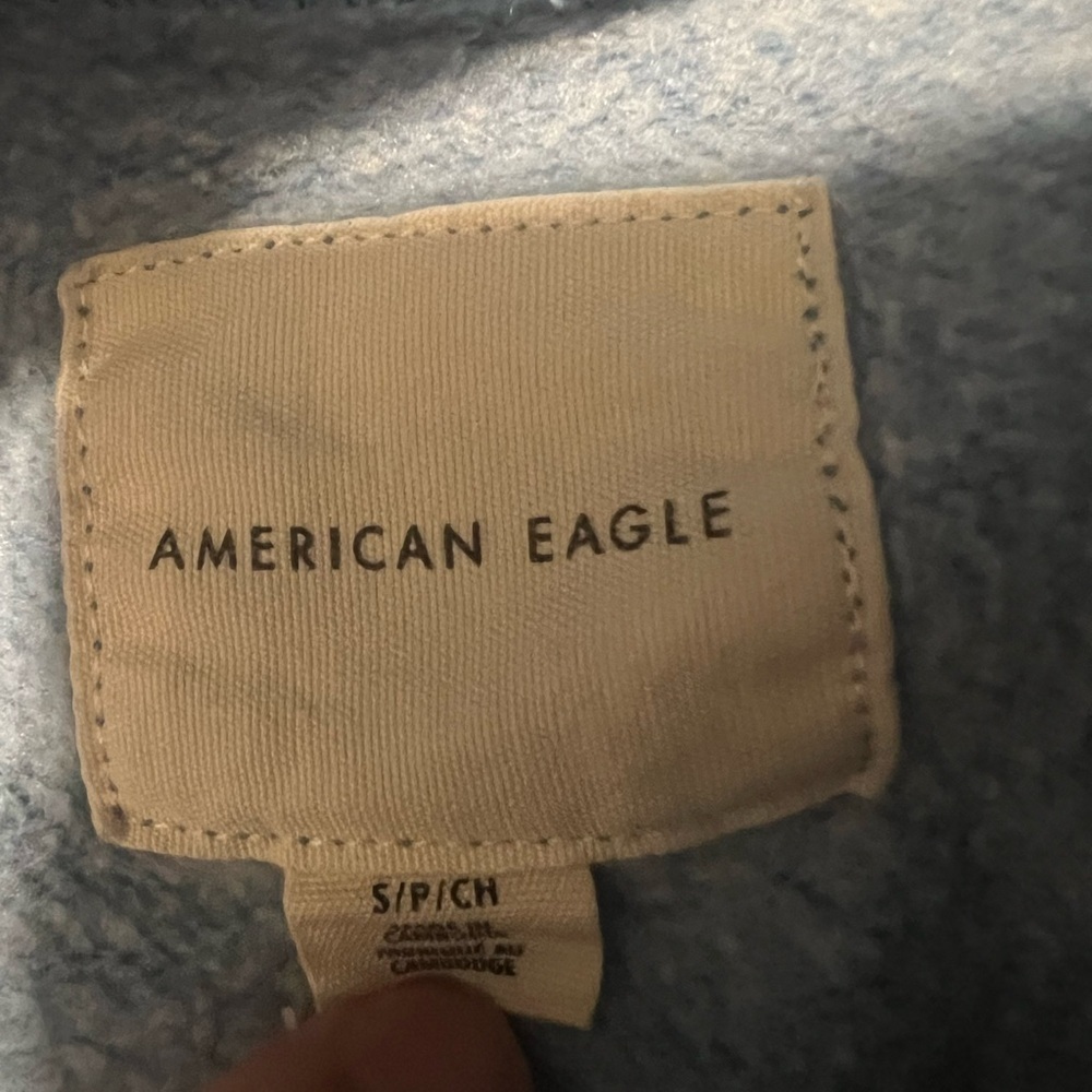 American Eagle Outfitters Light Blue Graphic Sweatshirt - Picture 2 of 5